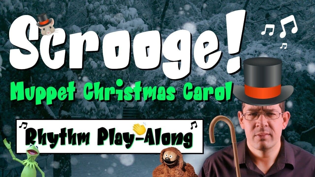 December Rhythm Play Along: Muppet Christmas Carol: Scrooge | Brain Break Music Fun!