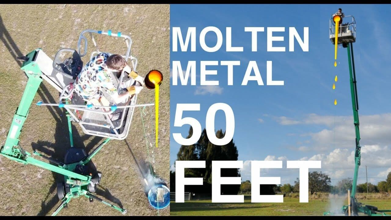 Pouring Molten Aluminum from 50 feet! What will happen?