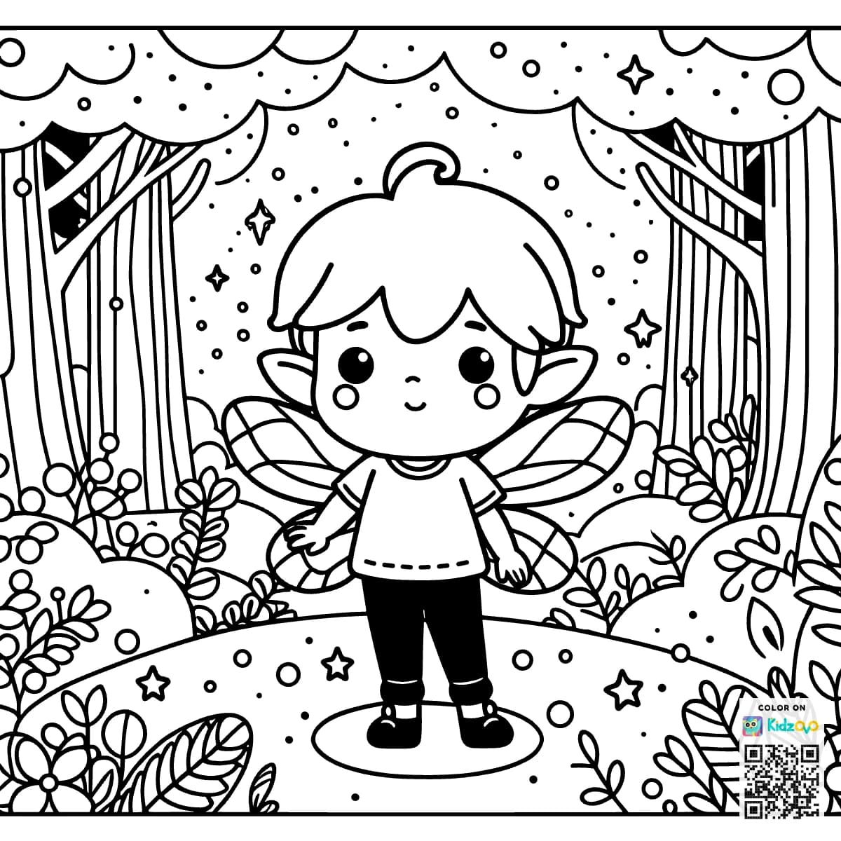 A Cute Fairy in the Magic Forest wearing a T-Shirt