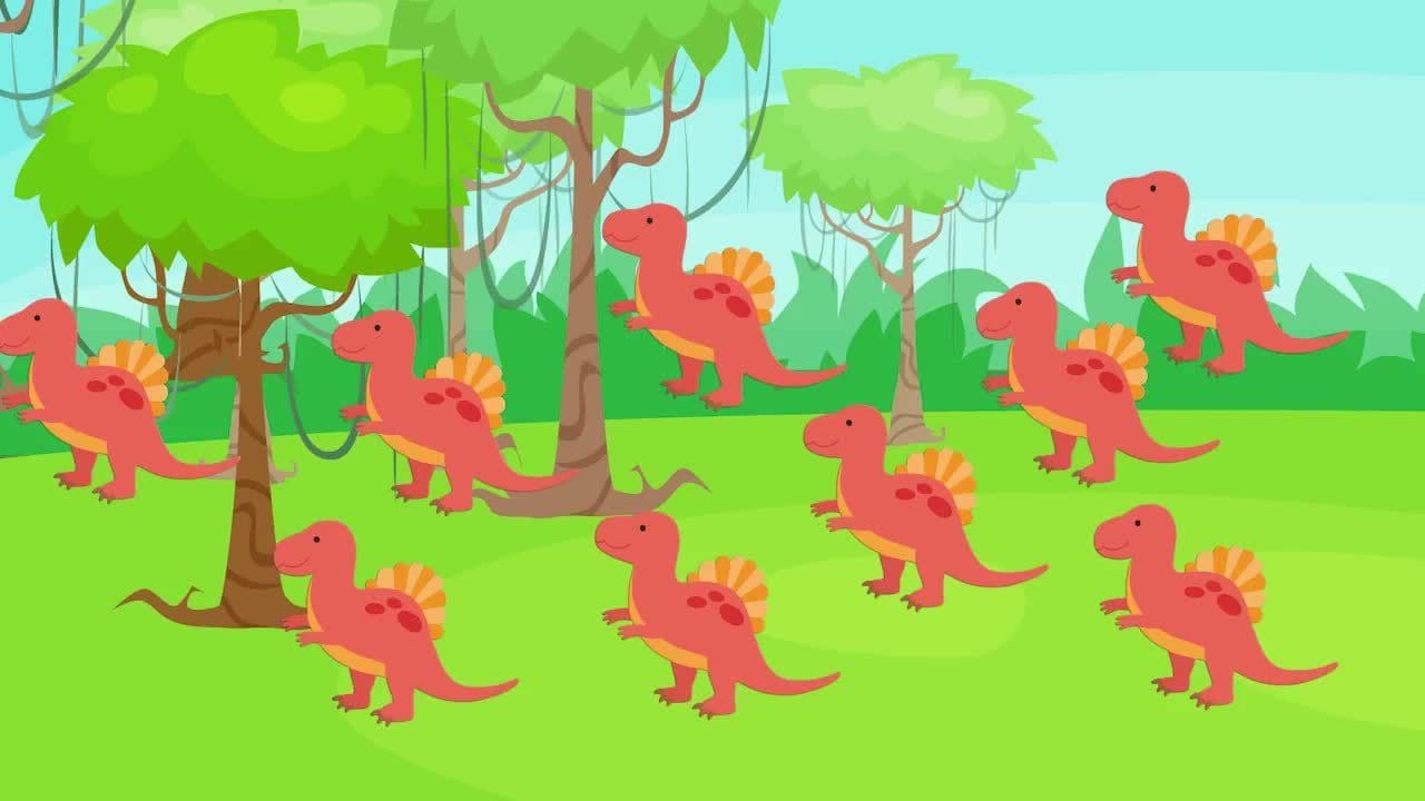 Counting Dinosaurs! Counting Game for Toddlers!